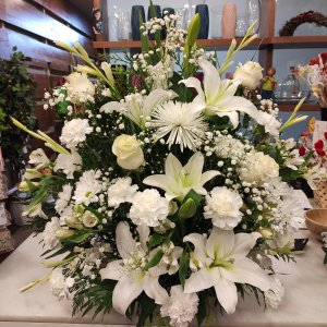 Centro flor blanca